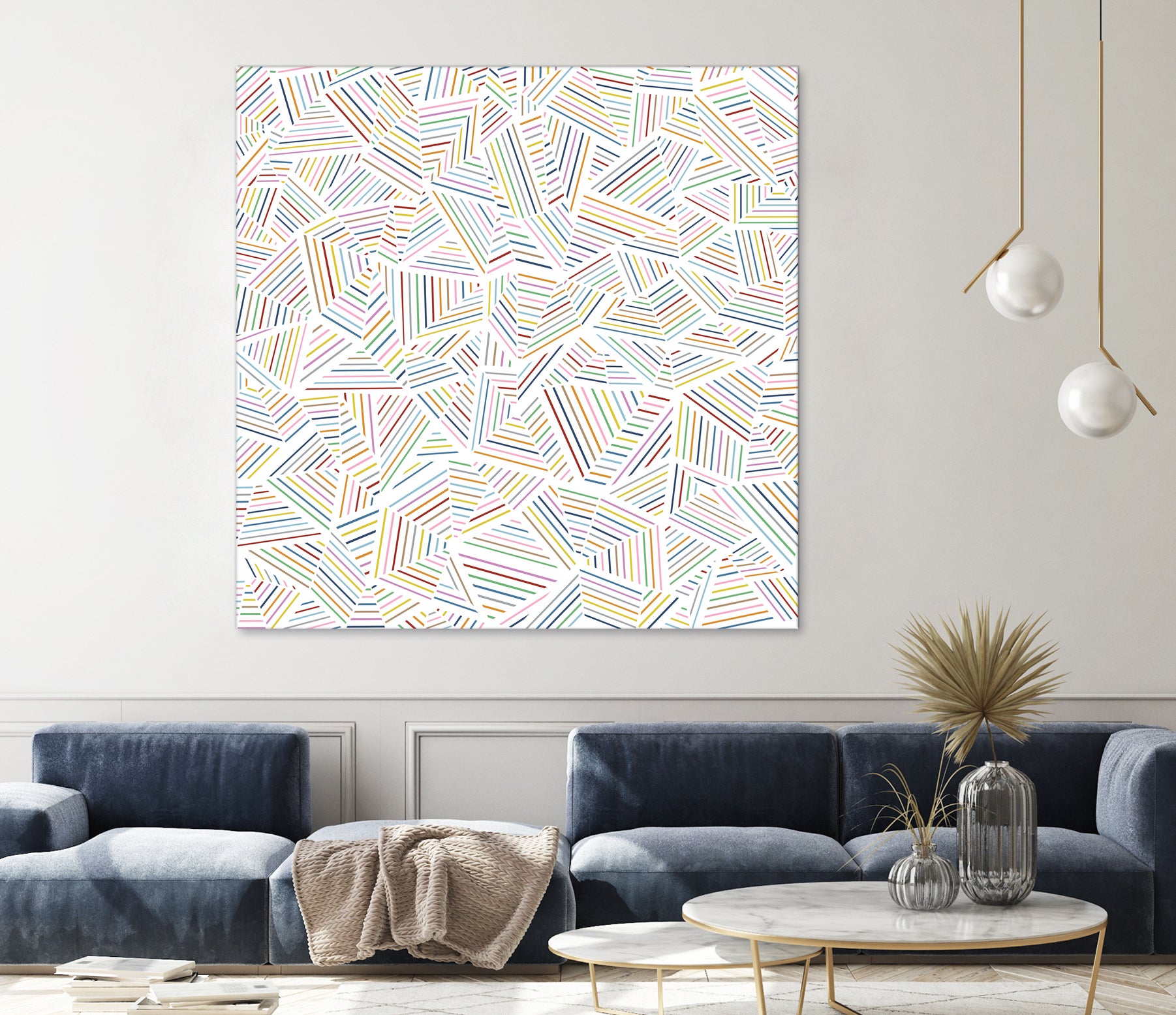 Ab Linear Rainbow by Emeline Tate-Robertson on GIANT ART - white digital painting