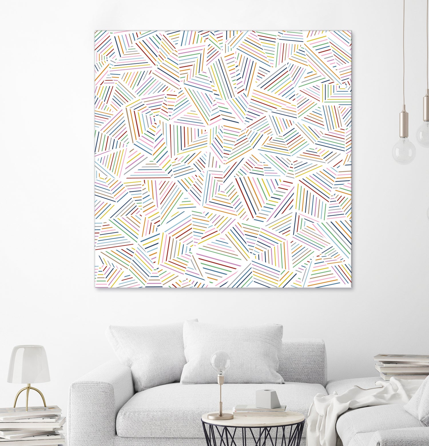 Ab Linear Rainbow by Emeline Tate-Robertson on GIANT ART - white digital painting