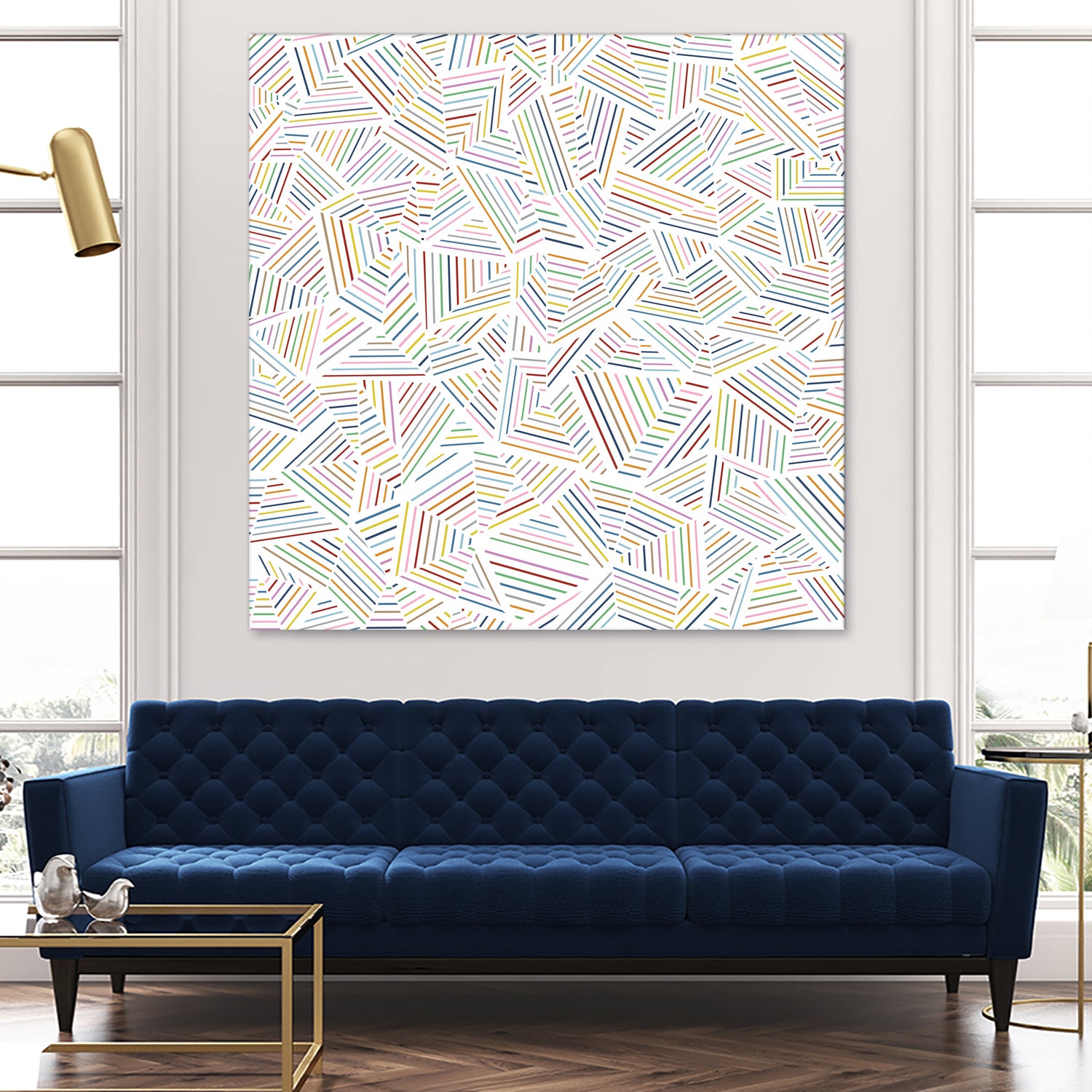 Ab Linear Rainbow by Emeline Tate-Robertson on GIANT ART - white digital painting