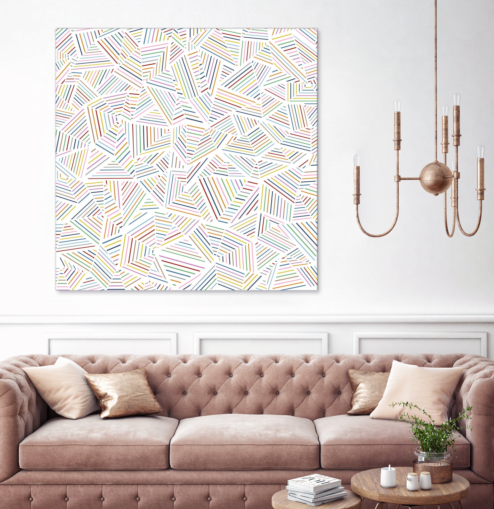 Ab Linear Rainbow by Emeline Tate-Robertson on GIANT ART - white digital painting