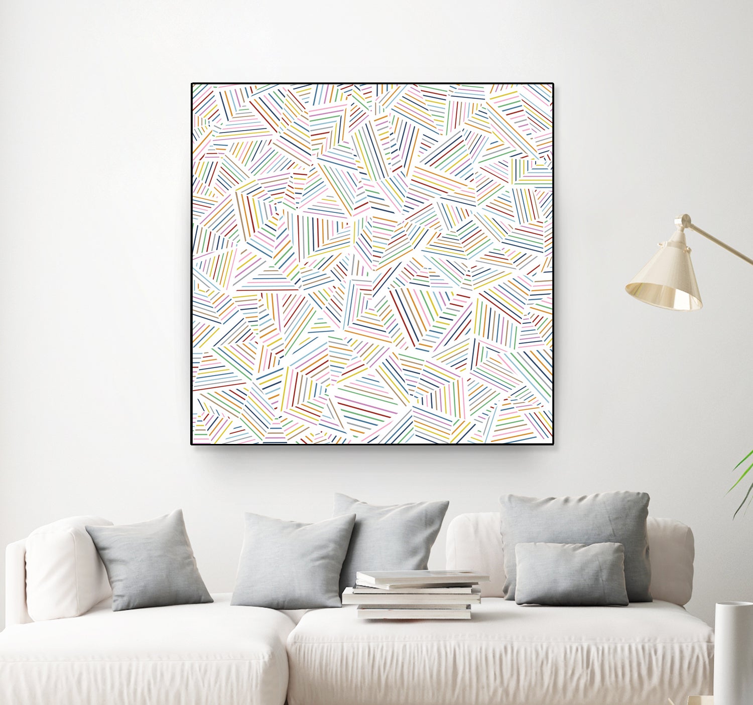 Ab Linear Rainbow by Emeline Tate-Robertson on GIANT ART - white digital painting