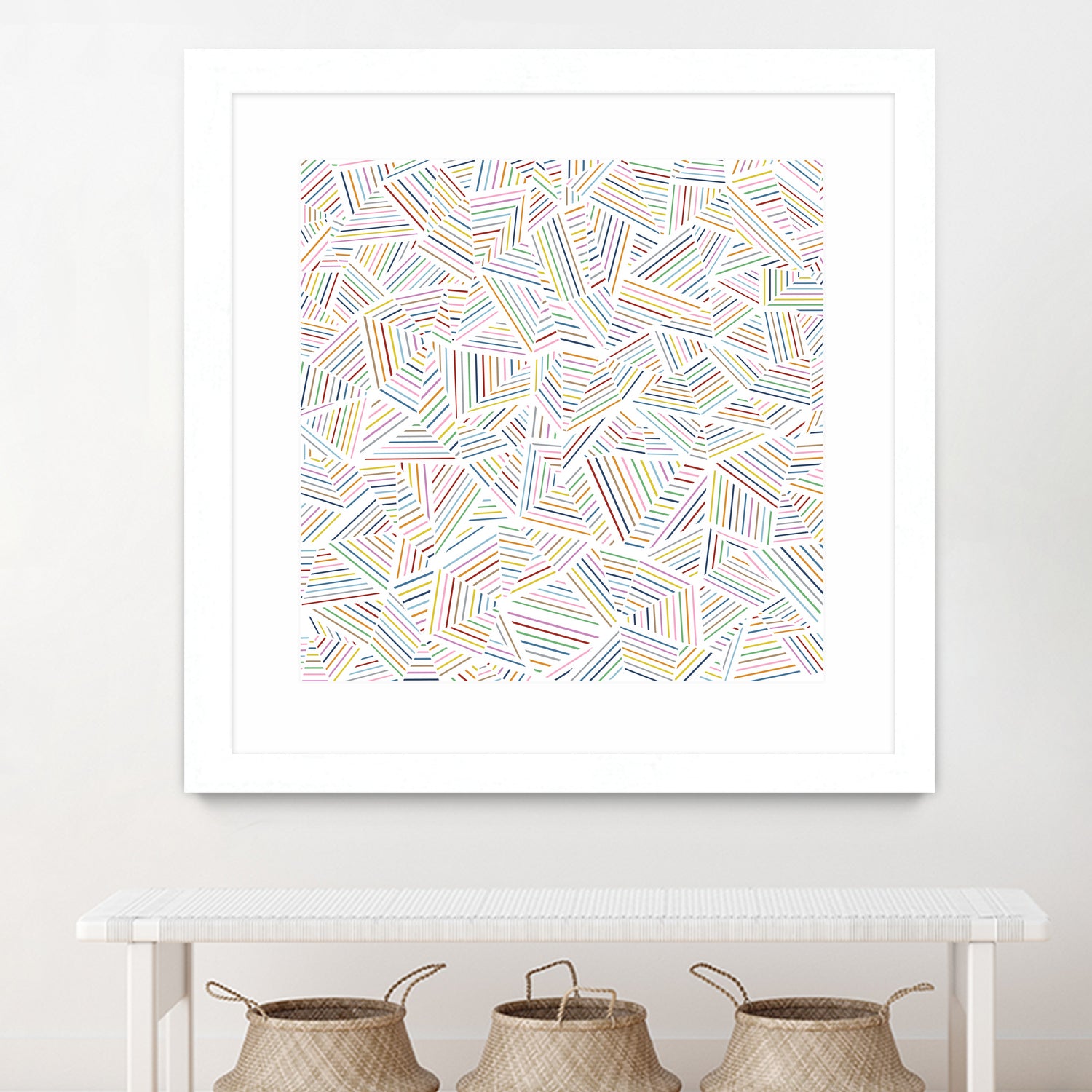 Ab Linear Rainbow by Emeline Tate-Robertson on GIANT ART - white digital painting