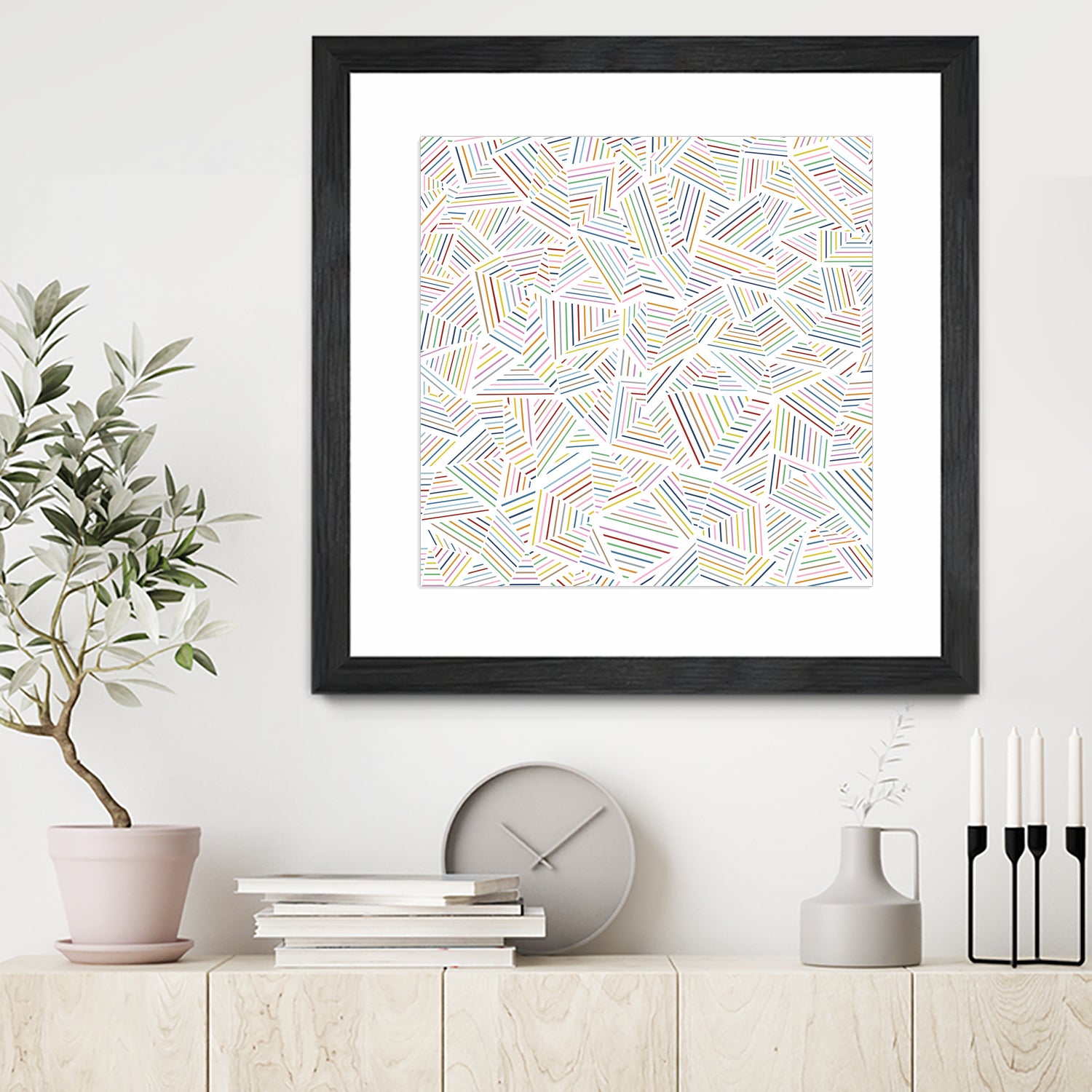 Ab Linear Rainbow by Emeline Tate-Robertson on GIANT ART - white digital painting