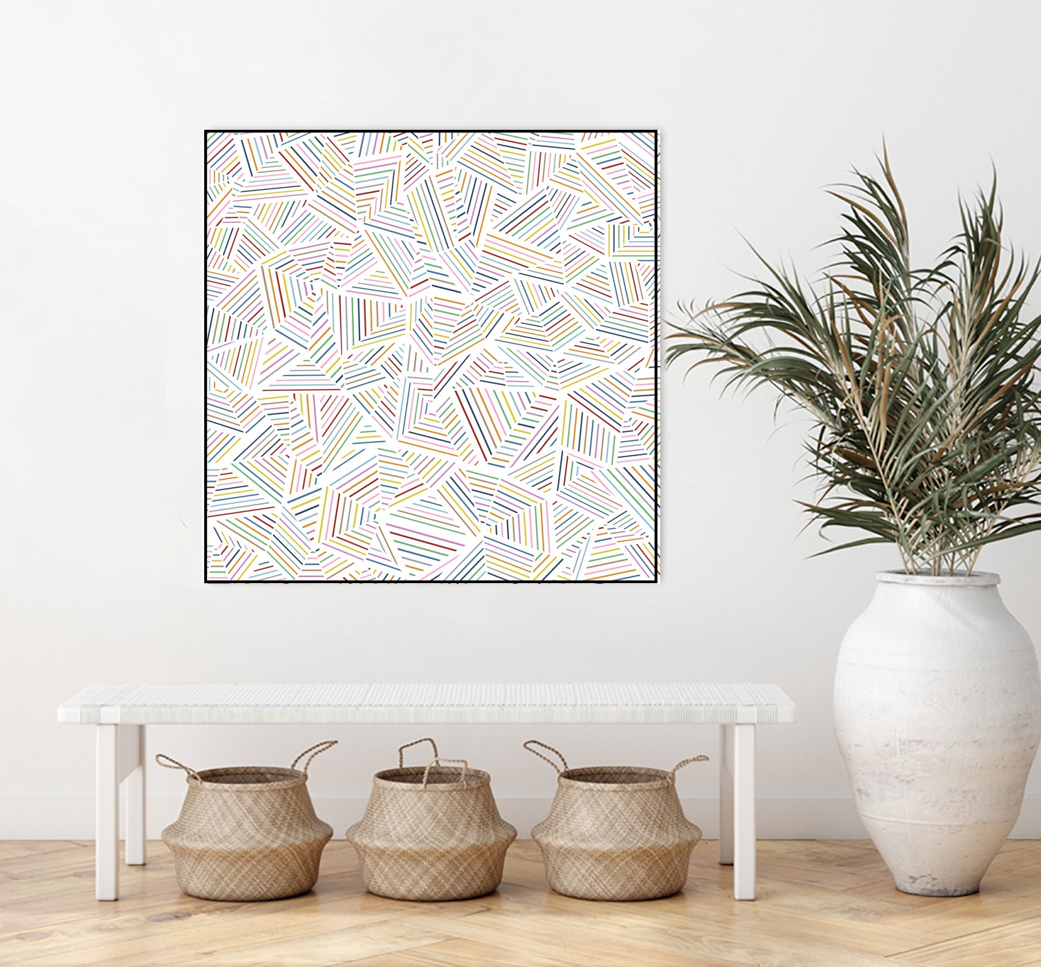 Ab Linear Rainbow by Emeline Tate-Robertson on GIANT ART - white digital painting