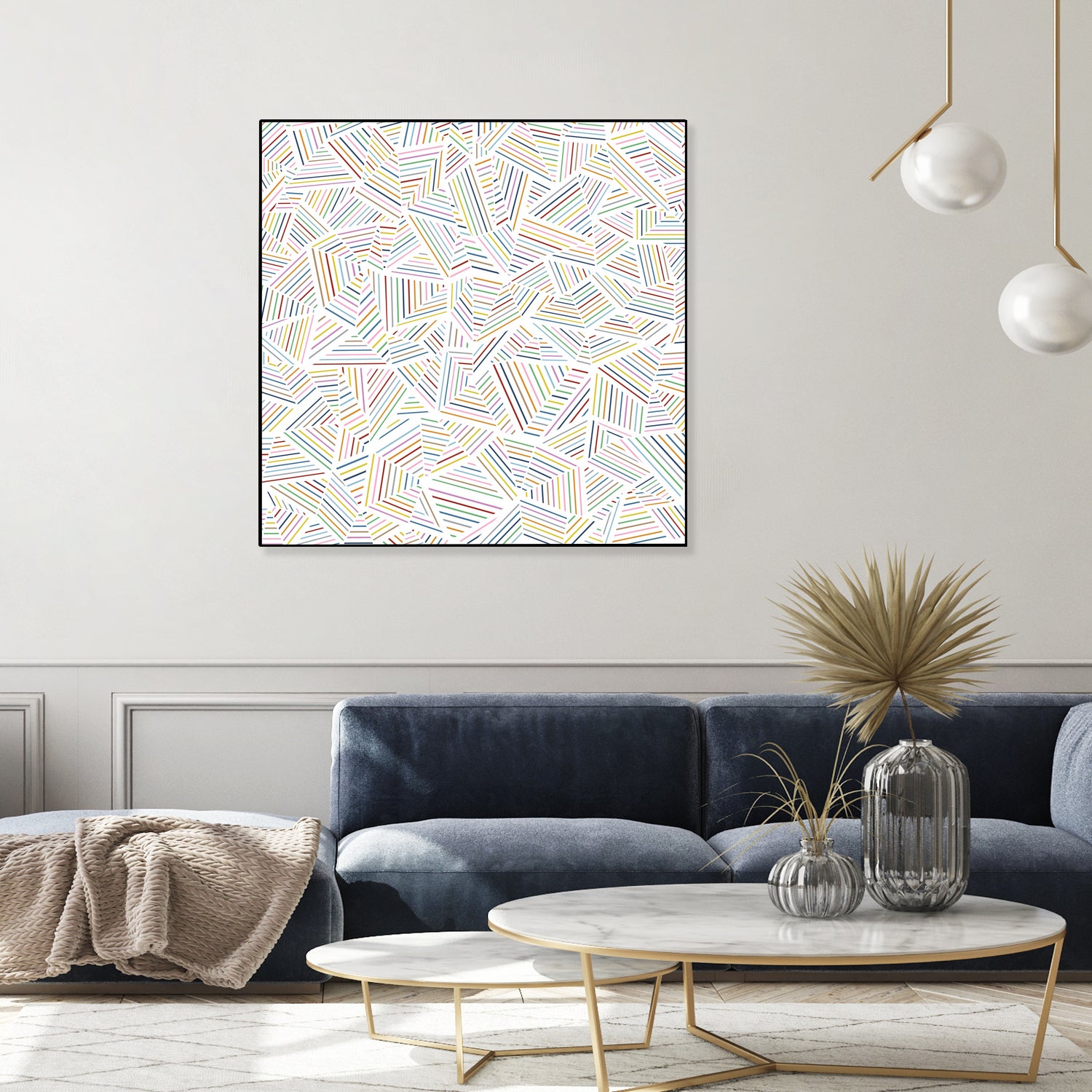 Ab Linear Rainbow by Emeline Tate-Robertson on GIANT ART - white digital painting