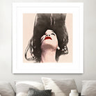 Woman upside down - painting in watercolor by CADET Pierre on GIANT ART - black digital painting