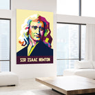 Sir Isaac Newton In Pop Art by Ahmad Taufiq on GIANT ART - white photo illustration