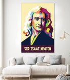 Sir Isaac Newton In Pop Art by Ahmad Taufiq on GIANT ART - white photo illustration