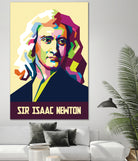 Sir Isaac Newton In Pop Art by Ahmad Taufiq on GIANT ART - white photo illustration