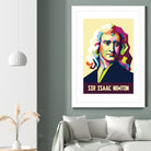 Sir Isaac Newton In Pop Art by Ahmad Taufiq on GIANT ART - white photo illustration