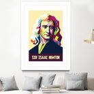 Sir Isaac Newton In Pop Art by Ahmad Taufiq on GIANT ART - white photo illustration