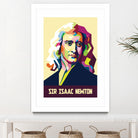 Sir Isaac Newton In Pop Art by Ahmad Taufiq on GIANT ART - white photo illustration