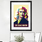 Sir Isaac Newton In Pop Art by Ahmad Taufiq on GIANT ART - white photo illustration