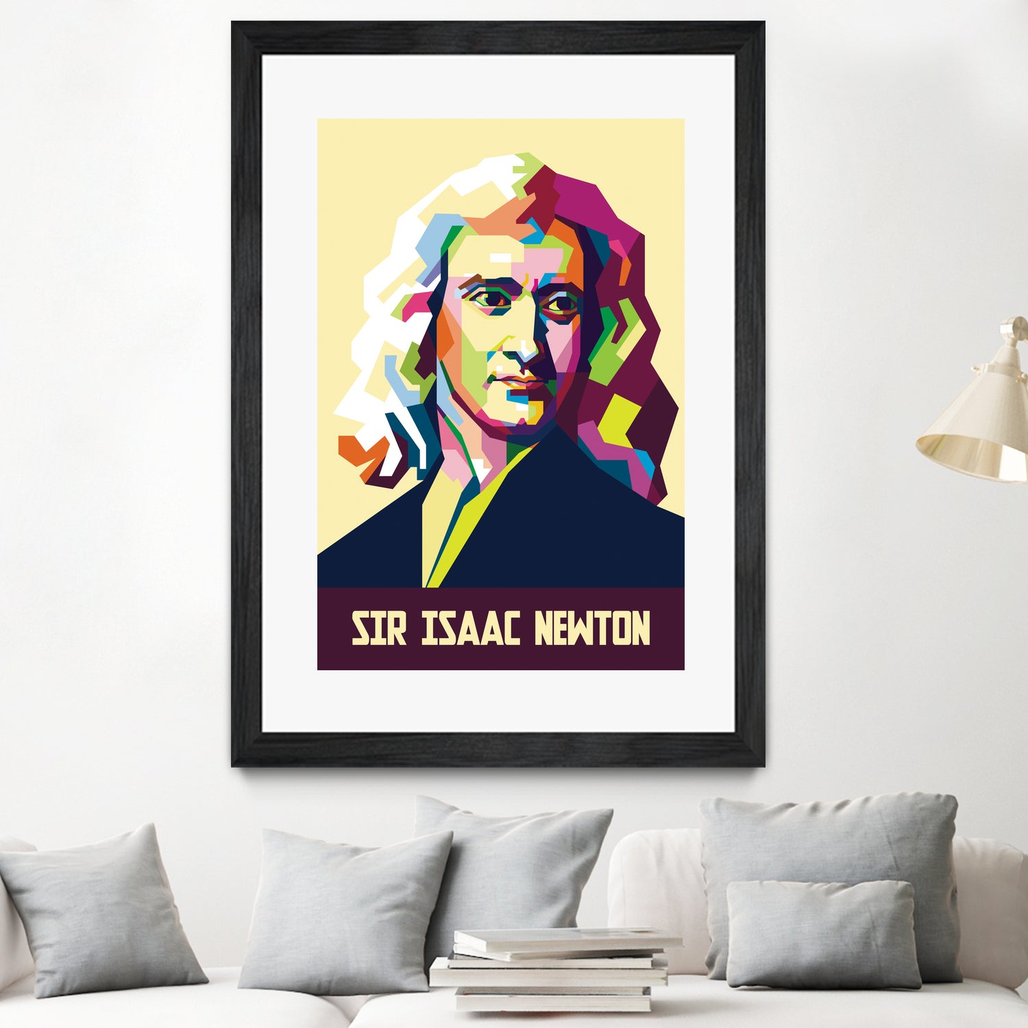 Sir Isaac Newton In Pop Art by Ahmad Taufiq on GIANT ART - white photo illustration