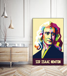 Sir Isaac Newton In Pop Art by Ahmad Taufiq on GIANT ART - white photo illustration