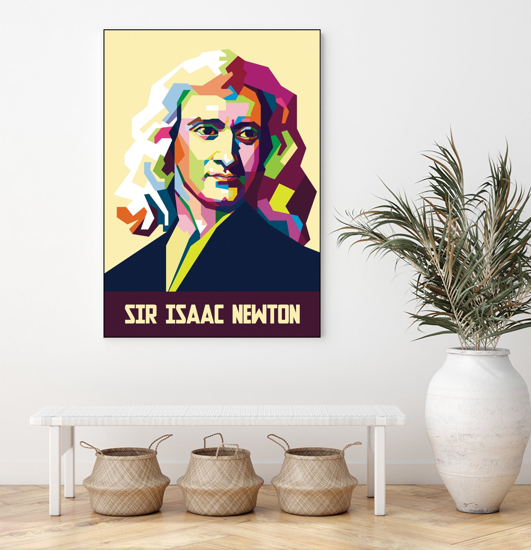 Sir Isaac Newton In Pop Art by Ahmad Taufiq on GIANT ART - white photo illustration