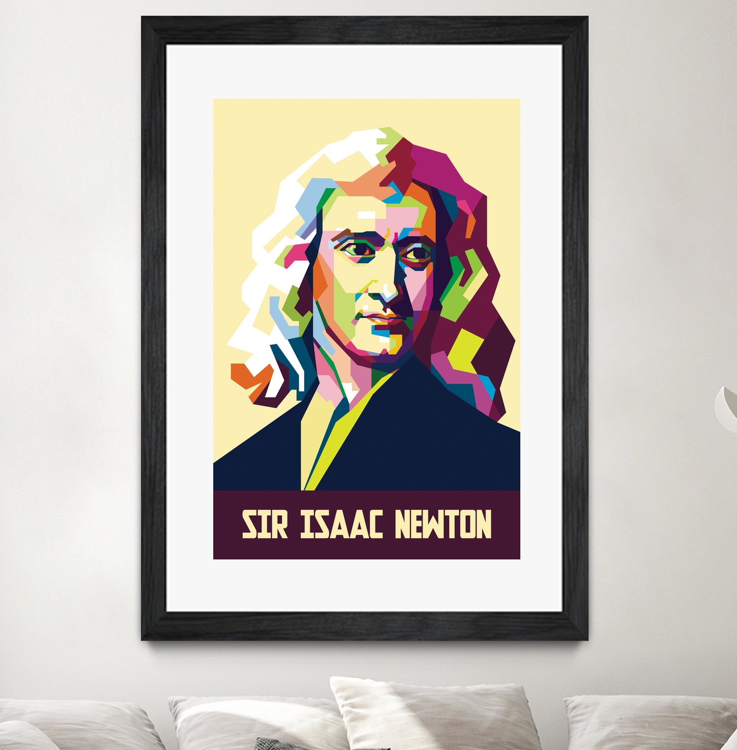 Sir Isaac Newton In Pop Art by Ahmad Taufiq on GIANT ART - white photo illustration