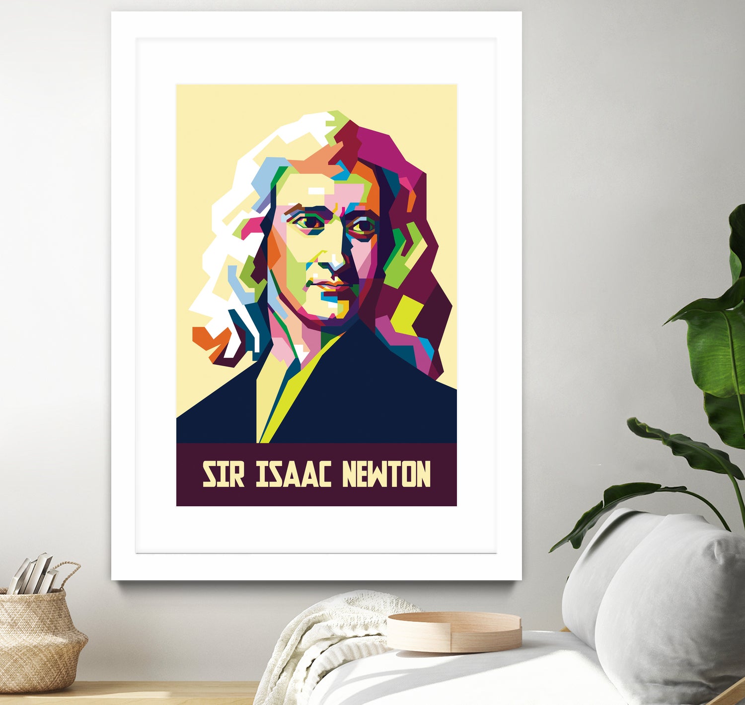 Sir Isaac Newton In Pop Art by Ahmad Taufiq on GIANT ART - white photo illustration