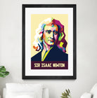 Sir Isaac Newton In Pop Art by Ahmad Taufiq on GIANT ART - white photo illustration