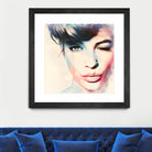 wink - painting watercolor by CADET Pierre on GIANT ART - blue digital painting