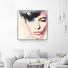 wink - painting watercolor by CADET Pierre on GIANT ART - blue digital painting