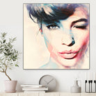 wink - painting watercolor by CADET Pierre on GIANT ART - blue digital painting