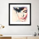 wink - painting watercolor by CADET Pierre on GIANT ART - blue digital painting