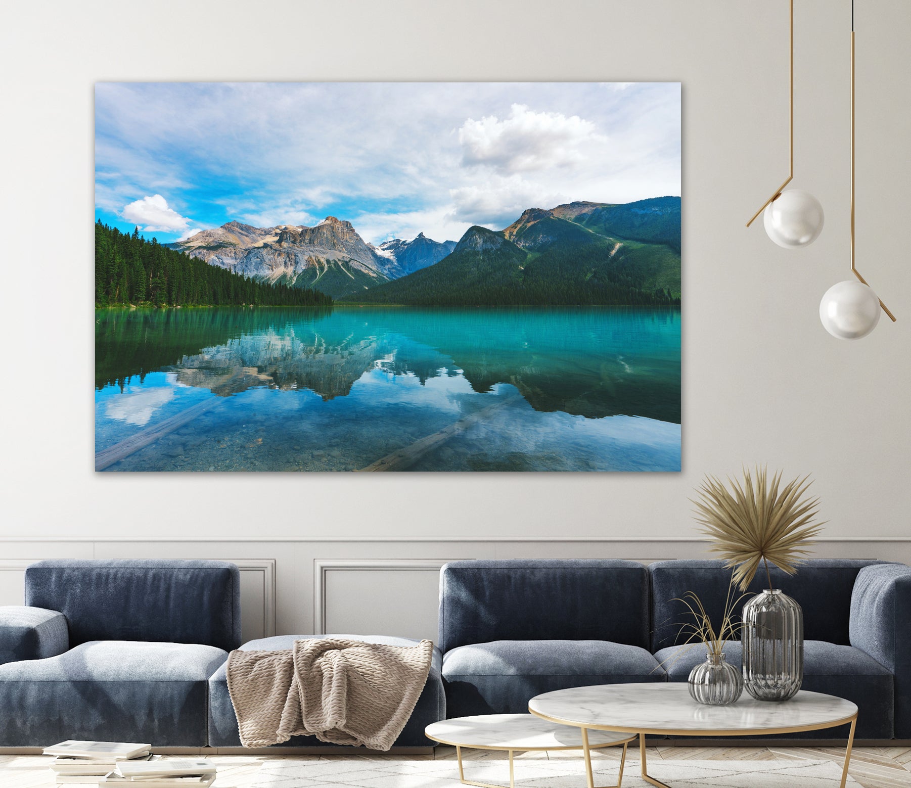 The Mountains and Blue Water by Petra Lang on GIANT ART - blue photo illustration