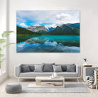 The Mountains and Blue Water by Petra Lang on GIANT ART - blue photo illustration