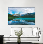 The Mountains and Blue Water by Petra Lang on GIANT ART - blue photo illustration