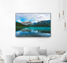 The Mountains and Blue Water by Petra Lang on GIANT ART - blue photo illustration