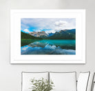 The Mountains and Blue Water by Petra Lang on GIANT ART - blue photo illustration