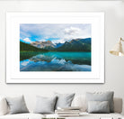 The Mountains and Blue Water by Petra Lang on GIANT ART - blue photo illustration