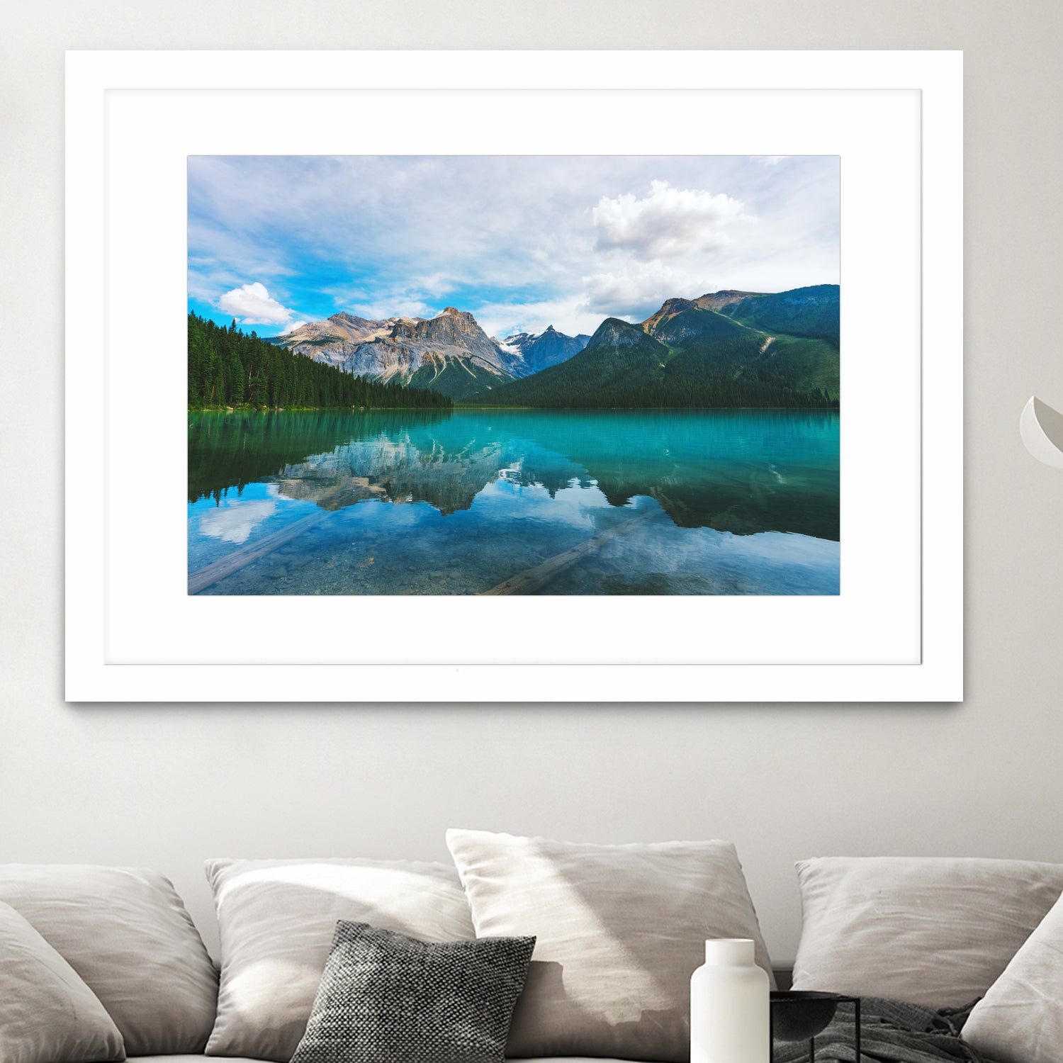 The Mountains and Blue Water by Petra Lang on GIANT ART - blue photo illustration