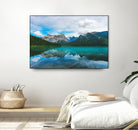 The Mountains and Blue Water by Petra Lang on GIANT ART - blue photo illustration