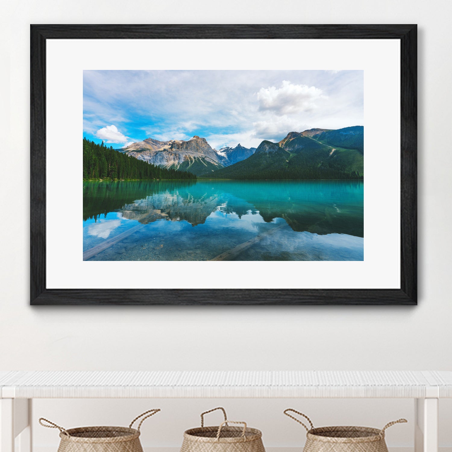 The Mountains and Blue Water by Petra Lang on GIANT ART - blue photo illustration