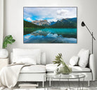 The Mountains and Blue Water by Petra Lang on GIANT ART - blue photo illustration