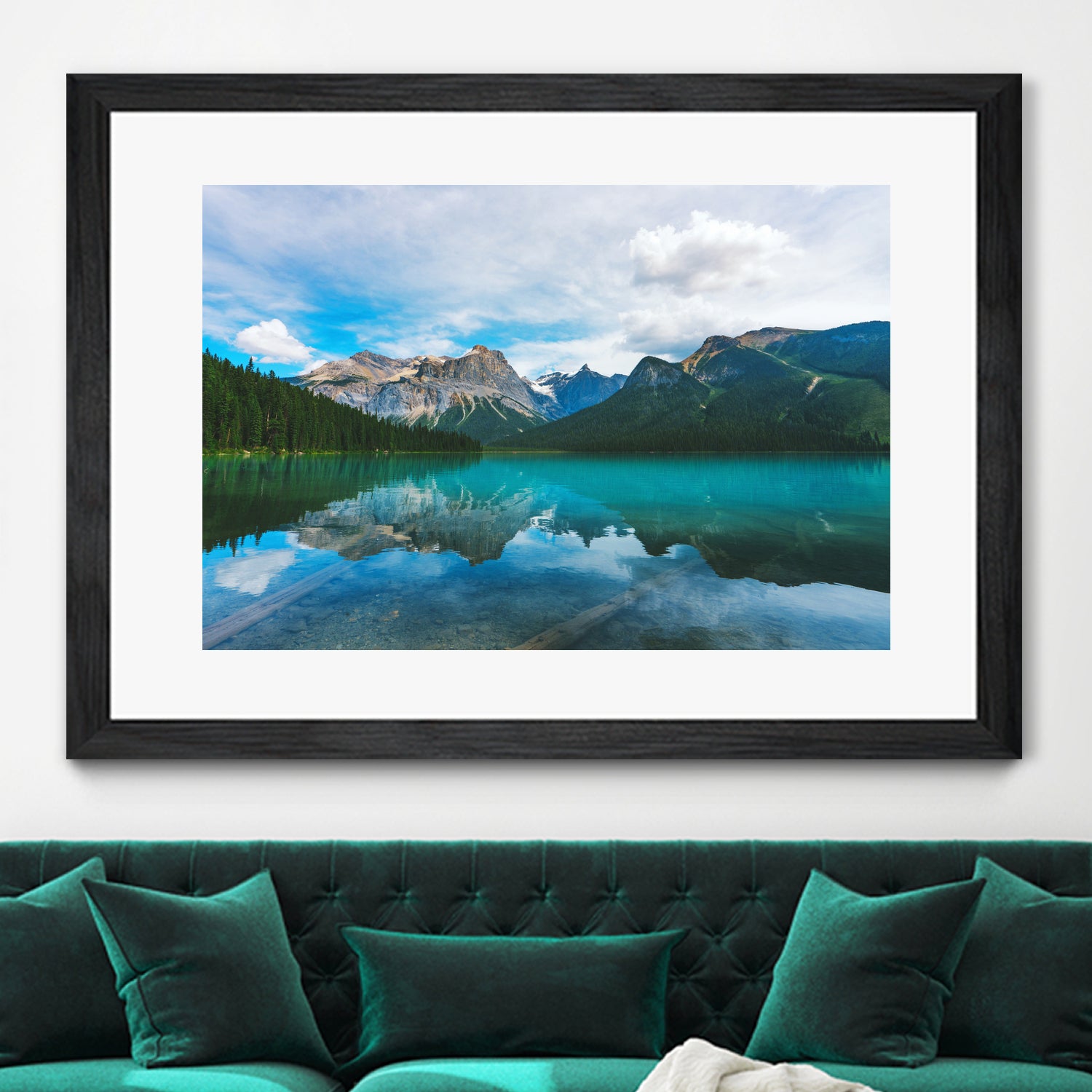 The Mountains and Blue Water by Petra Lang on GIANT ART - blue photo illustration