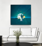 Astronaut Billards by Romina Lutz on GIANT ART - green digital painting