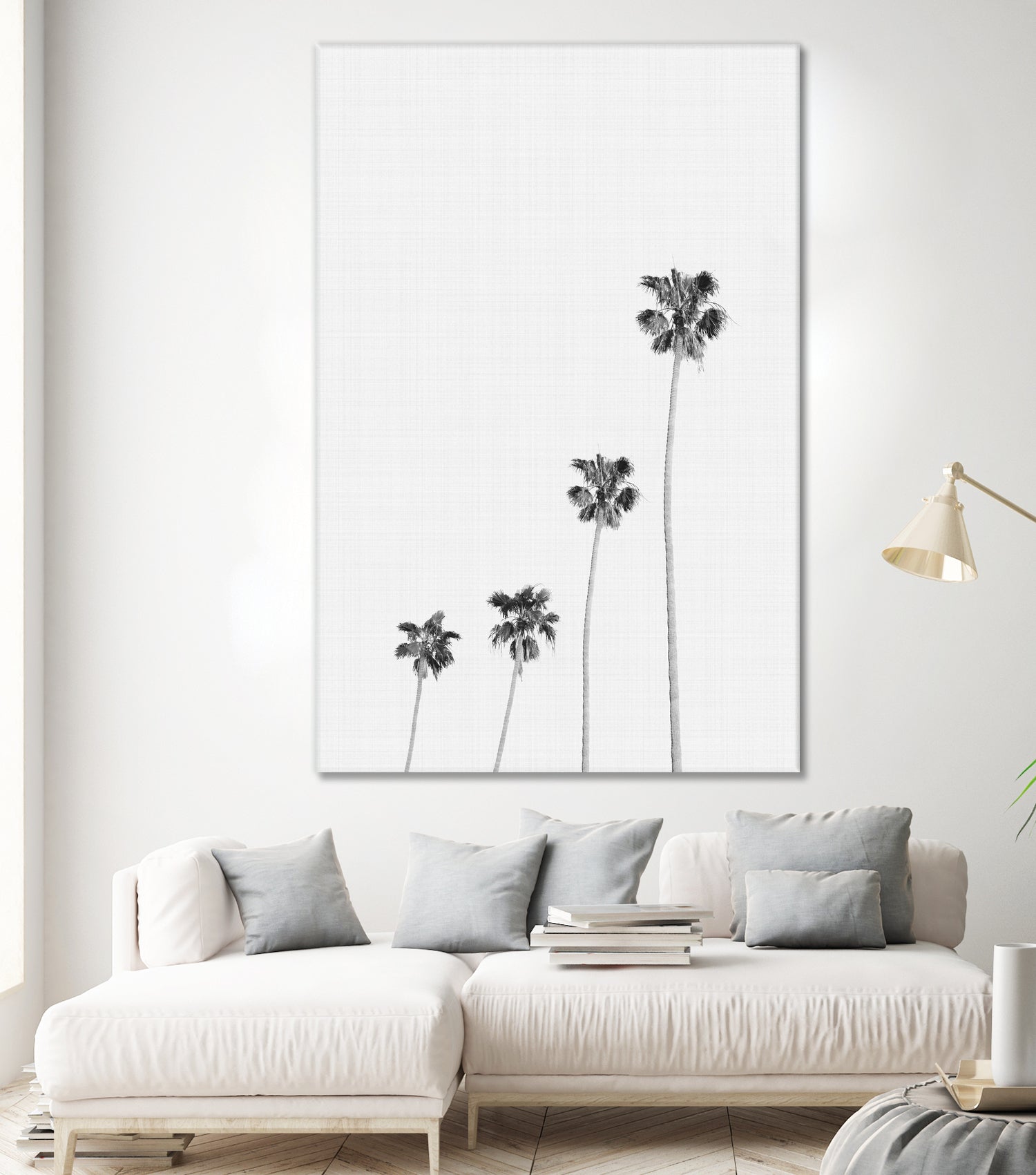 Palm Trees Monochrome by Justinas Jokubauskas on GIANT ART - black digital painting