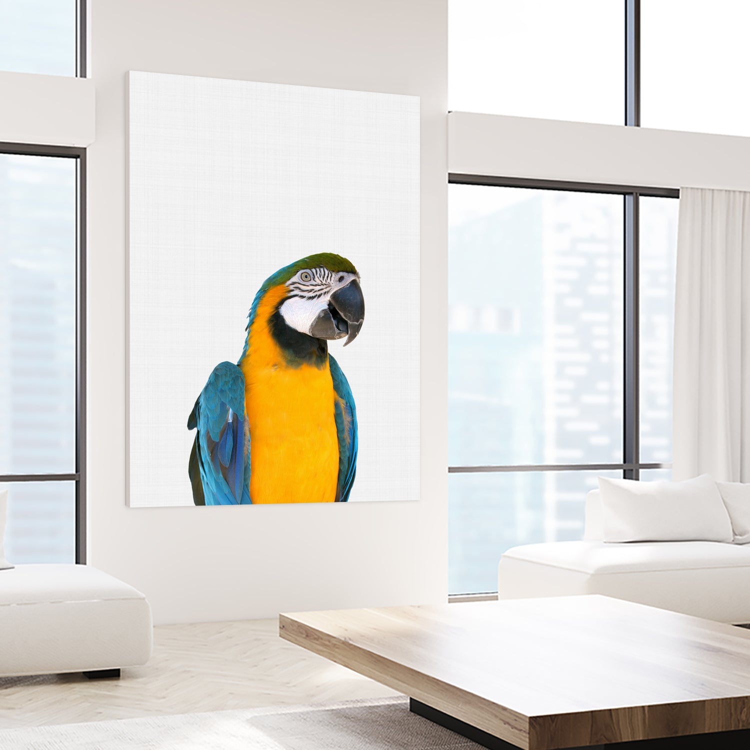 Macaw Parrot by Justinas Jokubauskas on GIANT ART - yellow photo manipulation