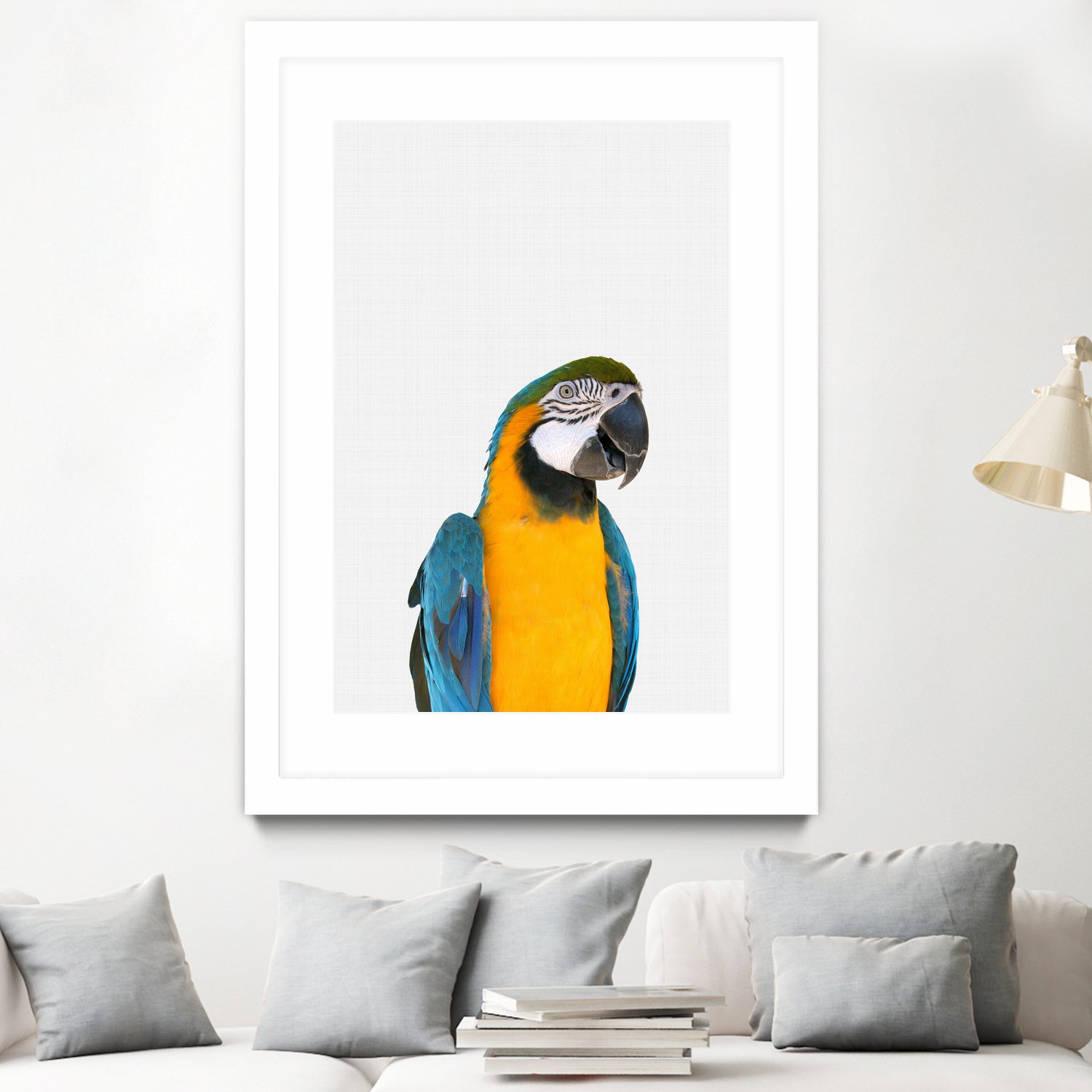 Macaw Parrot by Justinas Jokubauskas on GIANT ART - yellow photo manipulation