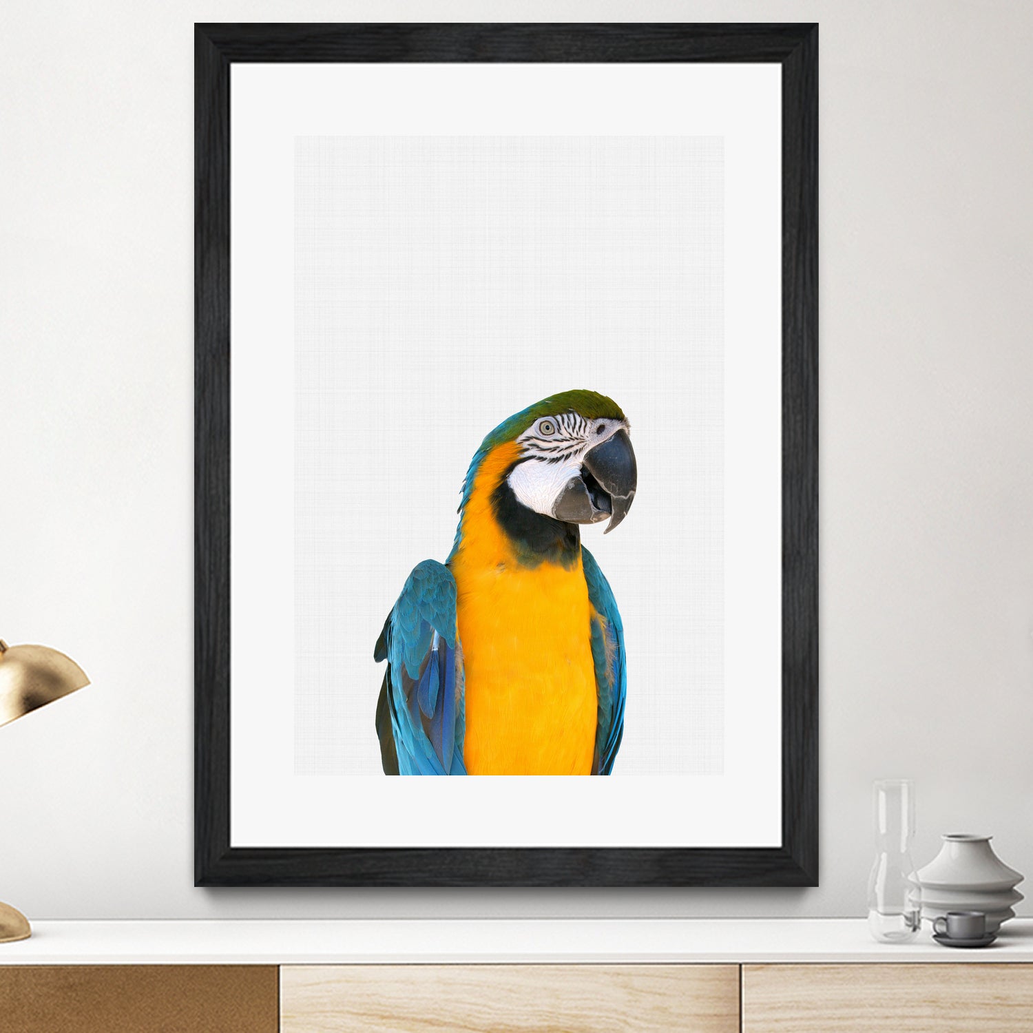 Macaw Parrot by Justinas Jokubauskas on GIANT ART - yellow photo manipulation