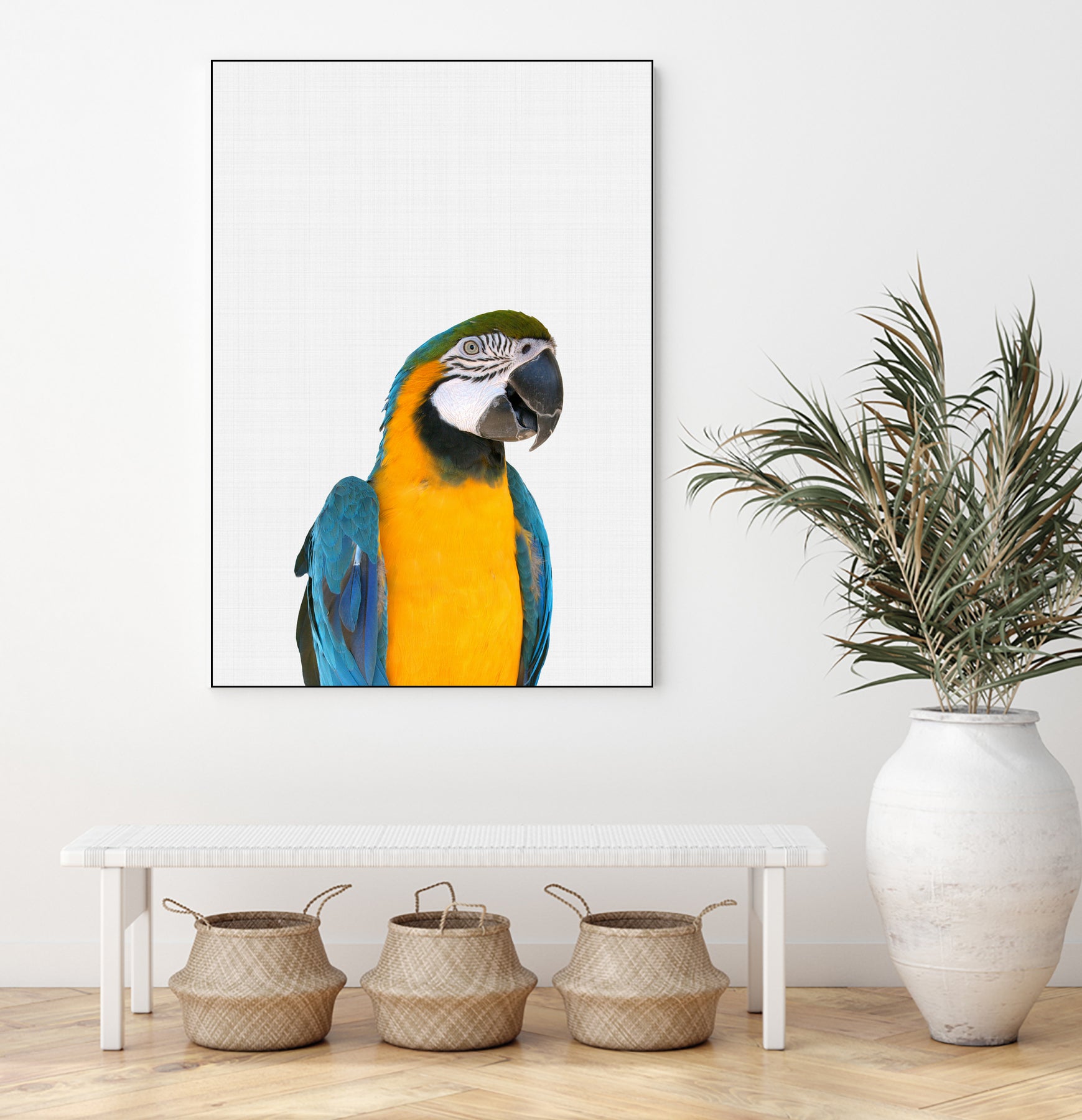 Macaw Parrot by Justinas Jokubauskas on GIANT ART - yellow photo manipulation