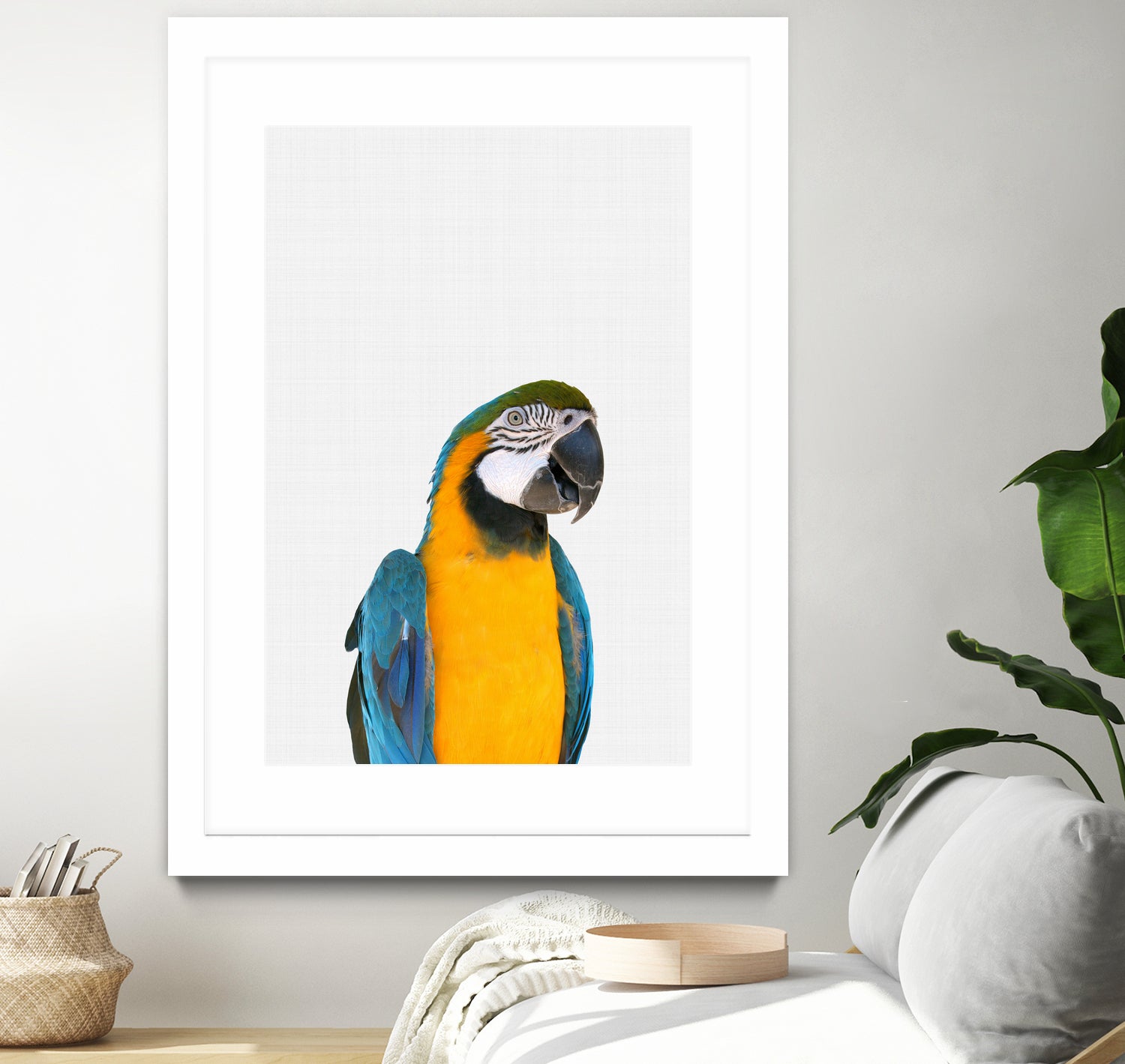 Macaw Parrot by Justinas Jokubauskas on GIANT ART - yellow photo manipulation