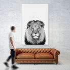 Lion Portrait by Justinas Jokubauskas on GIANT ART - black photo manipulation