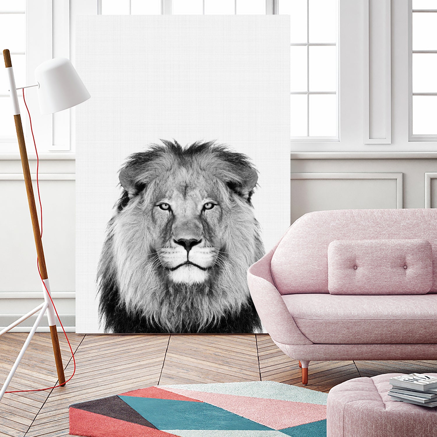 Lion Portrait by Justinas Jokubauskas on GIANT ART - black photo manipulation