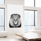 Lion Portrait by Justinas Jokubauskas on GIANT ART - black photo manipulation