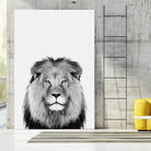 Lion Portrait by Justinas Jokubauskas on GIANT ART - black photo manipulation