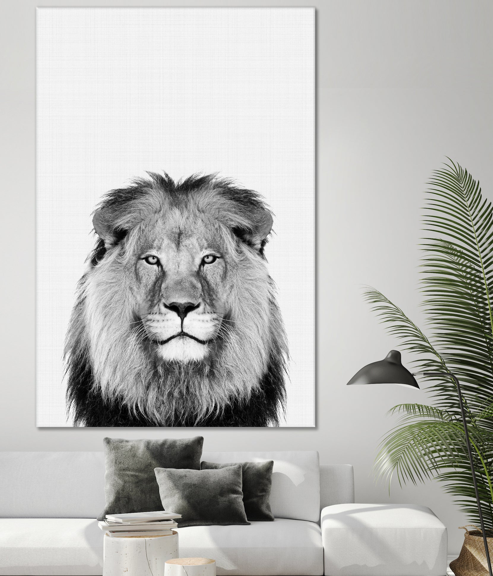 Lion Portrait by Justinas Jokubauskas on GIANT ART - black photo manipulation